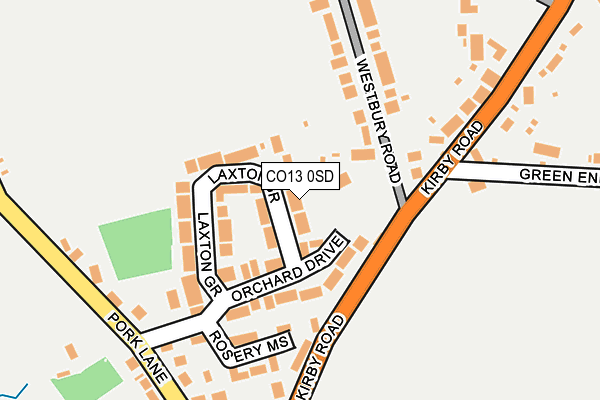 CO13 0SD map - OS OpenMap – Local (Ordnance Survey)