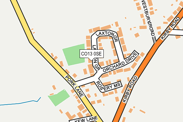 CO13 0SE map - OS OpenMap – Local (Ordnance Survey)