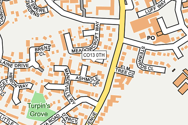 CO13 0TH map - OS OpenMap – Local (Ordnance Survey)