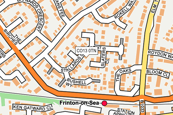 CO13 0TN map - OS OpenMap – Local (Ordnance Survey)