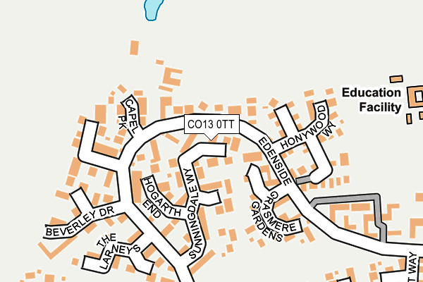 CO13 0TT map - OS OpenMap – Local (Ordnance Survey)