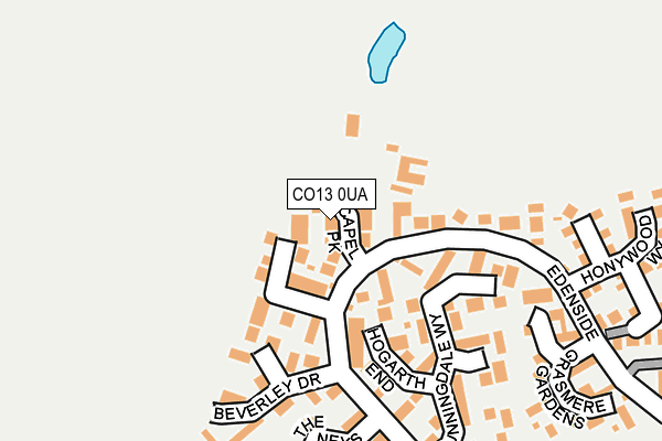 CO13 0UA map - OS OpenMap – Local (Ordnance Survey)