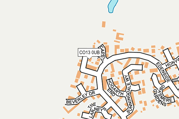 CO13 0UB map - OS OpenMap – Local (Ordnance Survey)