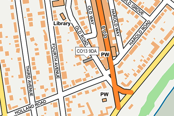 CO13 9DA map - OS OpenMap – Local (Ordnance Survey)