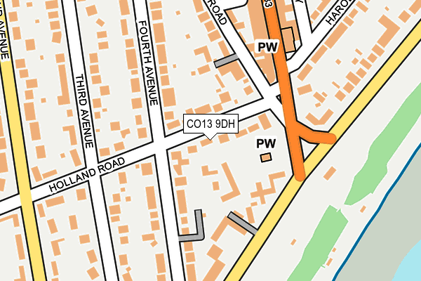 CO13 9DH map - OS OpenMap – Local (Ordnance Survey)