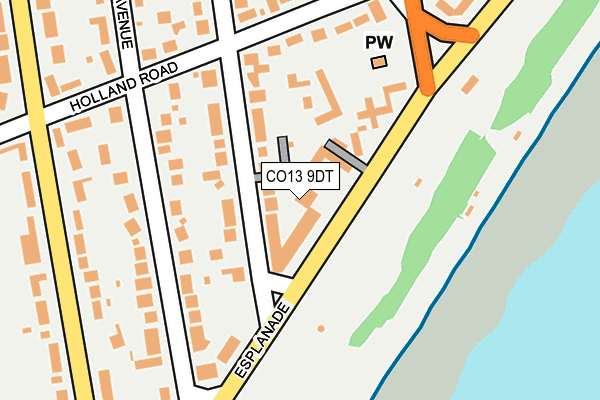 CO13 9DT map - OS OpenMap – Local (Ordnance Survey)