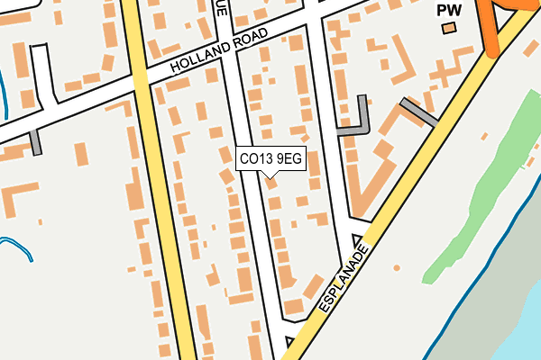 CO13 9EG map - OS OpenMap – Local (Ordnance Survey)