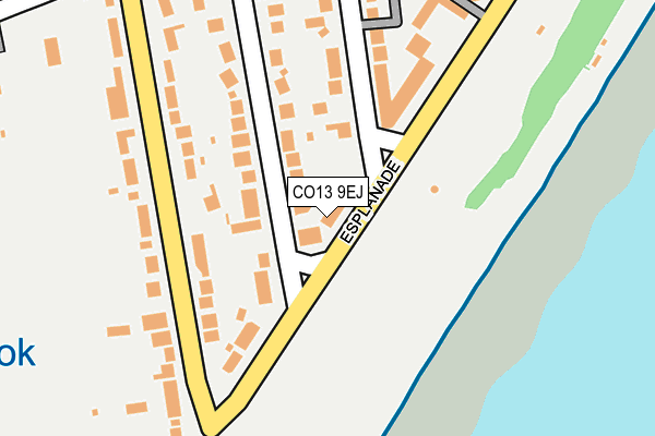 CO13 9EJ map - OS OpenMap – Local (Ordnance Survey)