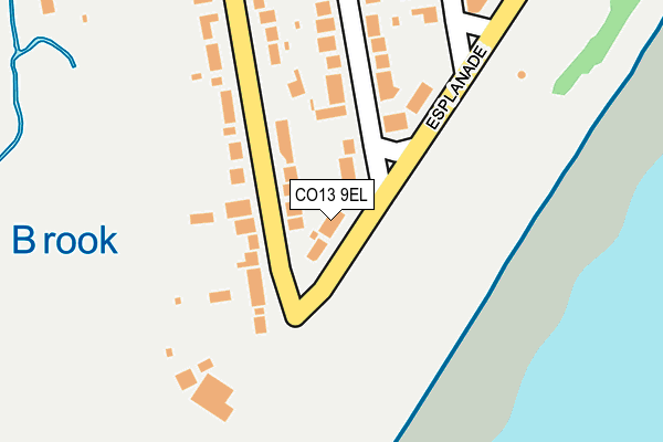 CO13 9EL map - OS OpenMap – Local (Ordnance Survey)