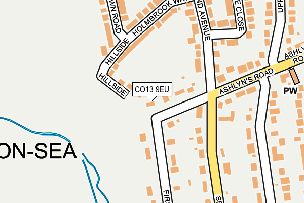 CO13 9EU map - OS OpenMap – Local (Ordnance Survey)
