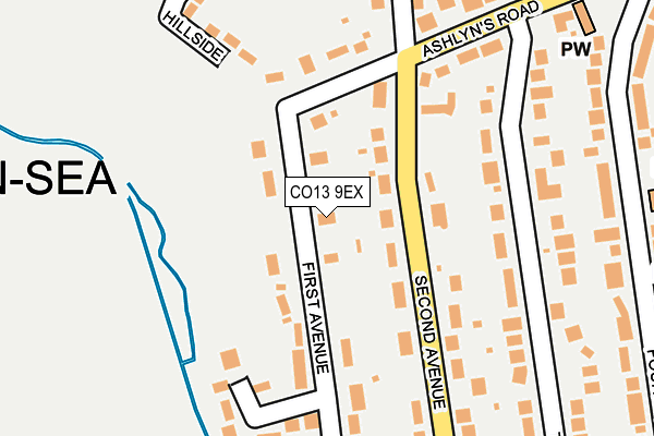 CO13 9EX map - OS OpenMap – Local (Ordnance Survey)