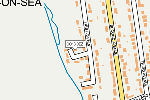 CO13 9EZ map - OS OpenMap – Local (Ordnance Survey)