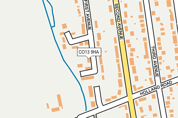 CO13 9HA map - OS OpenMap – Local (Ordnance Survey)
