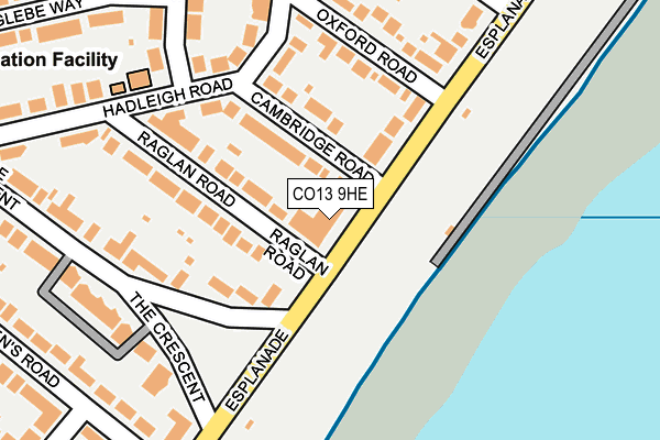 CO13 9HE map - OS OpenMap – Local (Ordnance Survey)