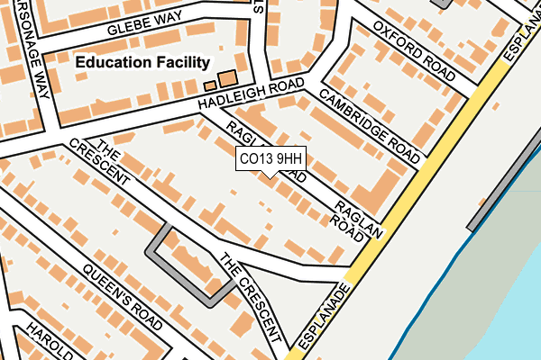 CO13 9HH map - OS OpenMap – Local (Ordnance Survey)