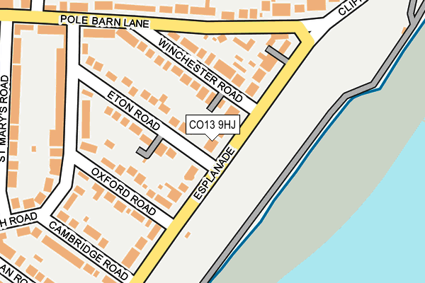 CO13 9HJ map - OS OpenMap – Local (Ordnance Survey)