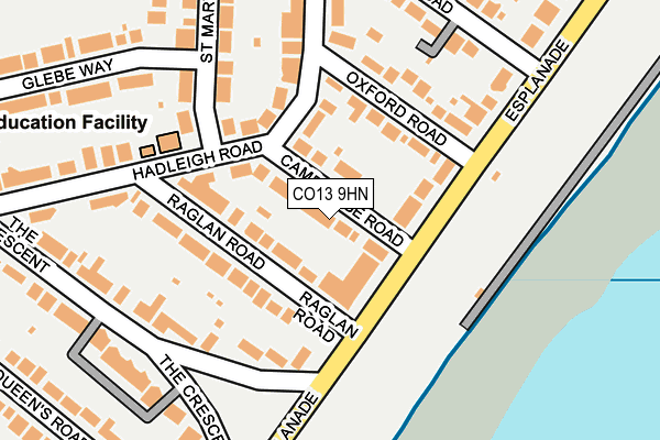 CO13 9HN map - OS OpenMap – Local (Ordnance Survey)