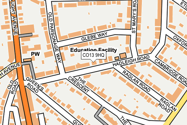 CO13 9HQ map - OS OpenMap – Local (Ordnance Survey)