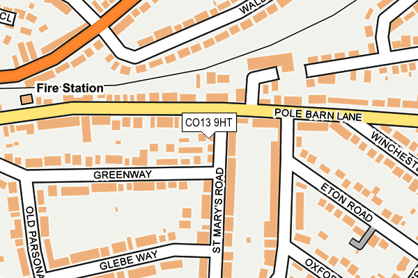 CO13 9HT map - OS OpenMap – Local (Ordnance Survey)
