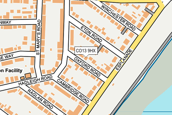 CO13 9HX map - OS OpenMap – Local (Ordnance Survey)