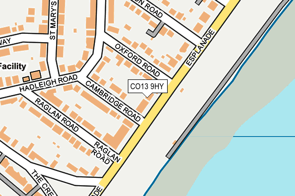 CO13 9HY map - OS OpenMap – Local (Ordnance Survey)