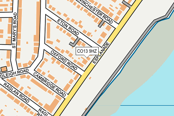 CO13 9HZ map - OS OpenMap – Local (Ordnance Survey)