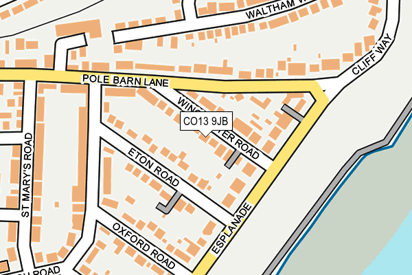 CO13 9JB map - OS OpenMap – Local (Ordnance Survey)