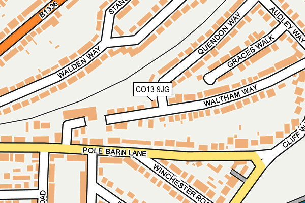 CO13 9JG map - OS OpenMap – Local (Ordnance Survey)