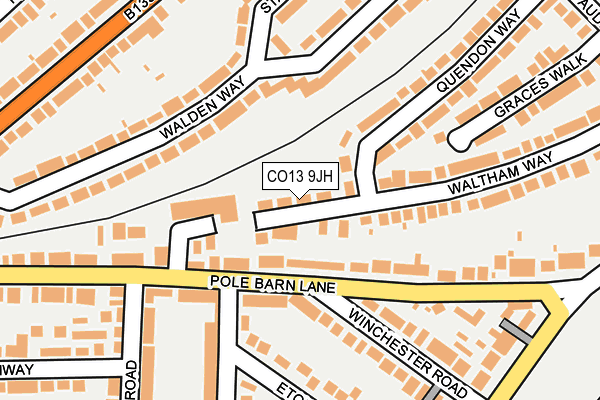 CO13 9JH map - OS OpenMap – Local (Ordnance Survey)