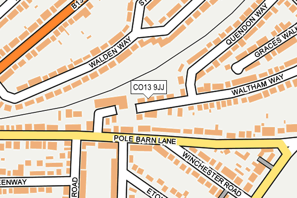 CO13 9JJ map - OS OpenMap – Local (Ordnance Survey)