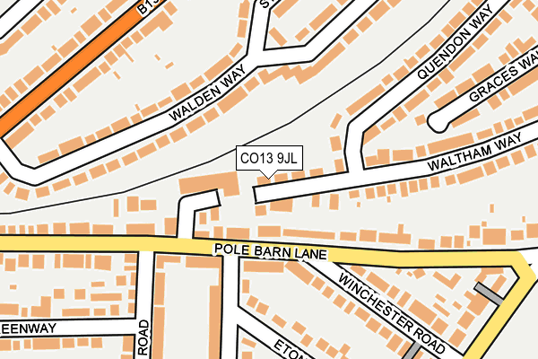 CO13 9JL map - OS OpenMap – Local (Ordnance Survey)