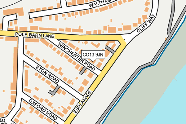 CO13 9JN map - OS OpenMap – Local (Ordnance Survey)