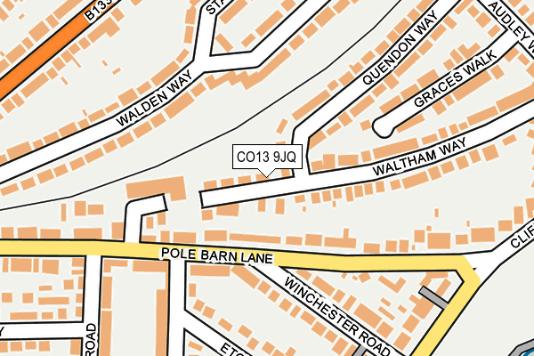 CO13 9JQ map - OS OpenMap – Local (Ordnance Survey)