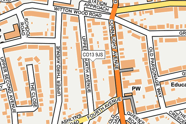 CO13 9JS map - OS OpenMap – Local (Ordnance Survey)