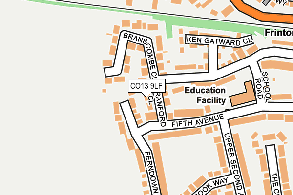 CO13 9LF map - OS OpenMap – Local (Ordnance Survey)