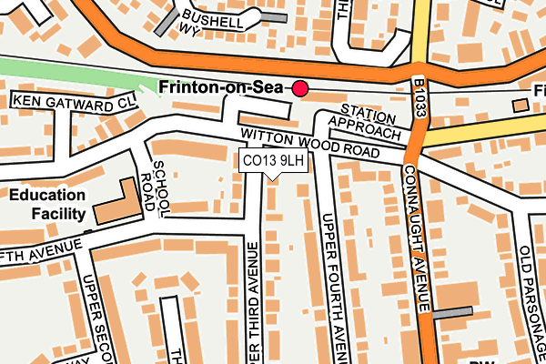 CO13 9LH map - OS OpenMap – Local (Ordnance Survey)