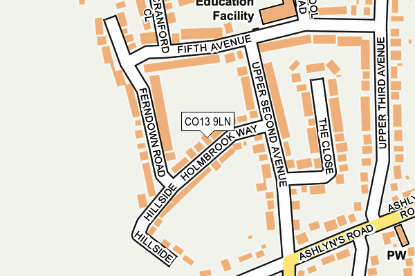 CO13 9LN map - OS OpenMap – Local (Ordnance Survey)