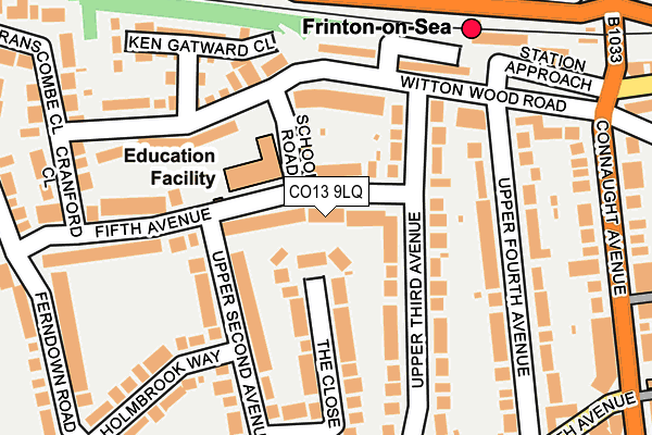 CO13 9LQ map - OS OpenMap – Local (Ordnance Survey)