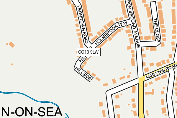 CO13 9LW map - OS OpenMap – Local (Ordnance Survey)