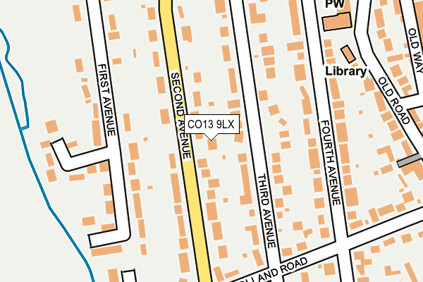 CO13 9LX map - OS OpenMap – Local (Ordnance Survey)