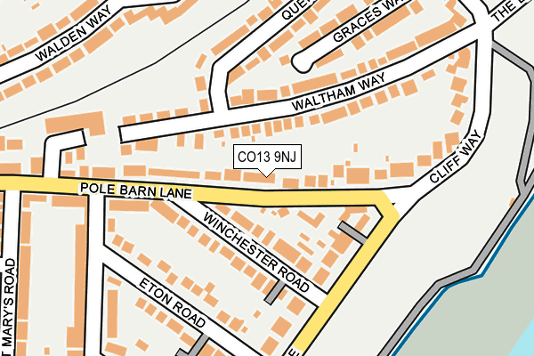 CO13 9NJ map - OS OpenMap – Local (Ordnance Survey)
