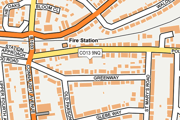 CO13 9NQ map - OS OpenMap – Local (Ordnance Survey)