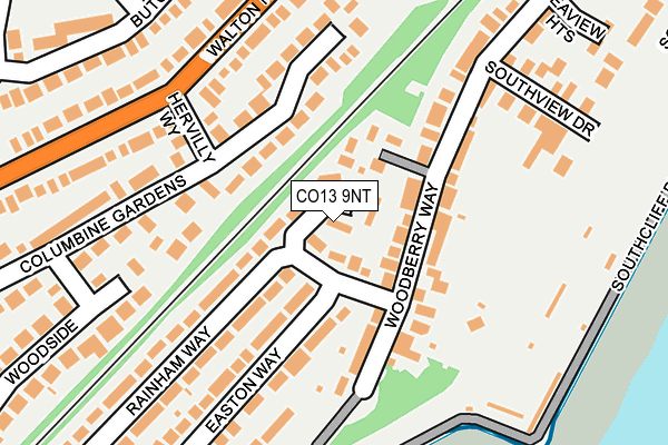 CO13 9NT map - OS OpenMap – Local (Ordnance Survey)
