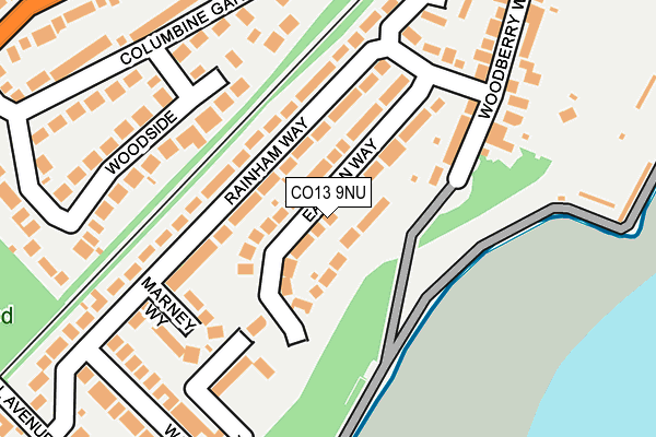 CO13 9NU map - OS OpenMap – Local (Ordnance Survey)