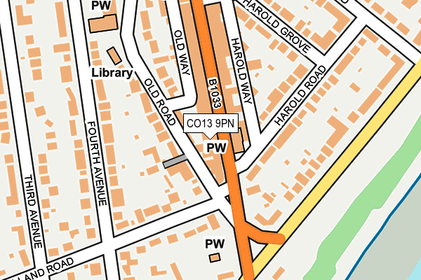 CO13 9PN map - OS OpenMap – Local (Ordnance Survey)