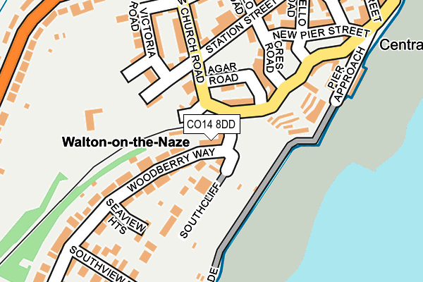 CO14 8DD map - OS OpenMap – Local (Ordnance Survey)