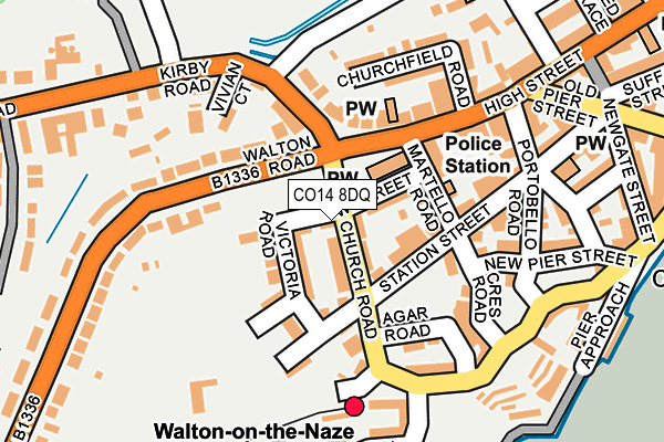 CO14 8DQ map - OS OpenMap – Local (Ordnance Survey)