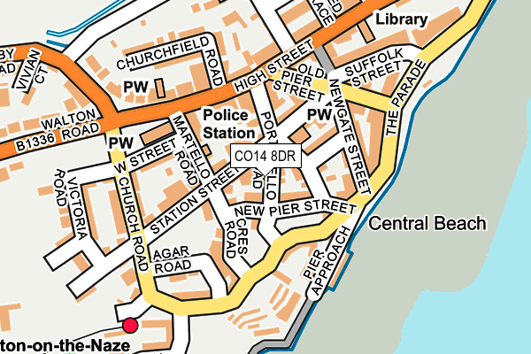 CO14 8DR map - OS OpenMap – Local (Ordnance Survey)