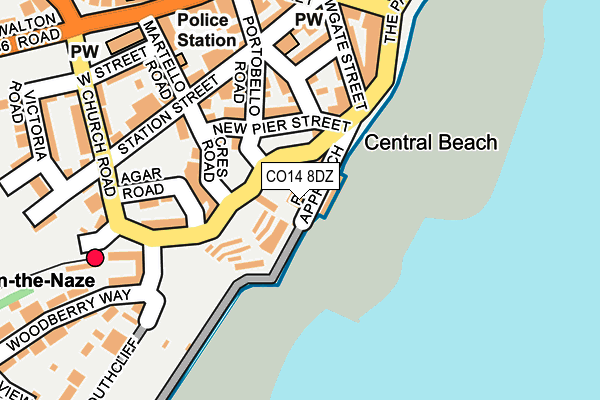 CO14 8DZ map - OS OpenMap – Local (Ordnance Survey)