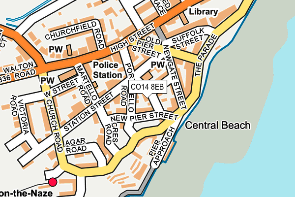 CO14 8EB map - OS OpenMap – Local (Ordnance Survey)